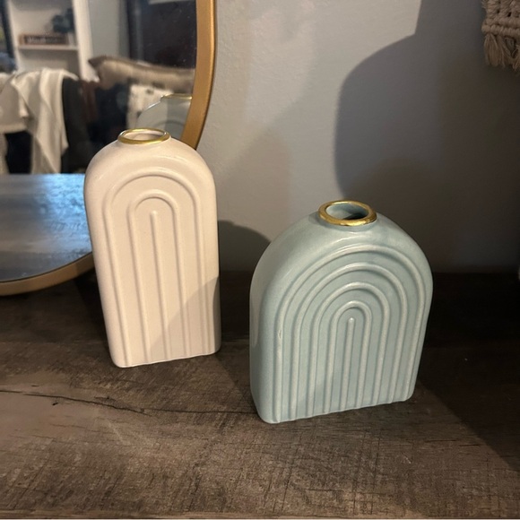 Target bud vases ivory and blue (2 count) - Picture 2 of 4